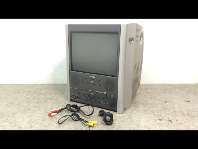 □東芝 TOSHIBA 15VD17 DVD VHS 内蔵 アナログテレビ ブラウン管テレビ