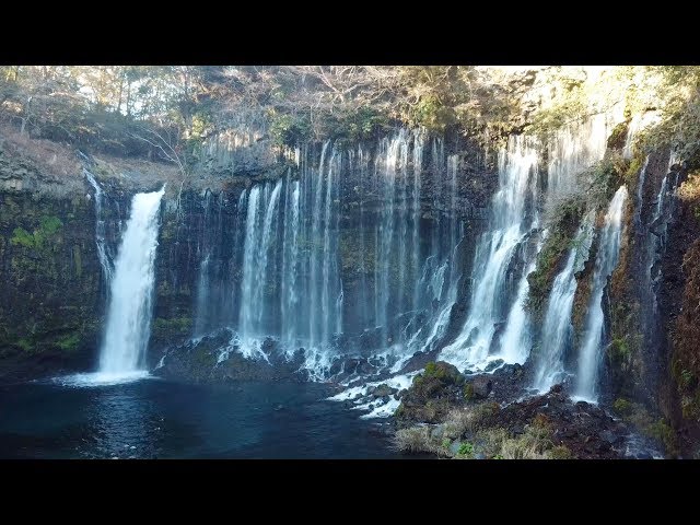 2018 冬の白糸の滝と富士(4K) Mt. Fuji & Shiraito Waterfall In