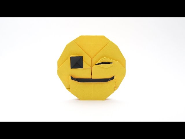 ORIGAMI WINK FACE EMOJI 😉 (Jo Nakashima) - YouTube