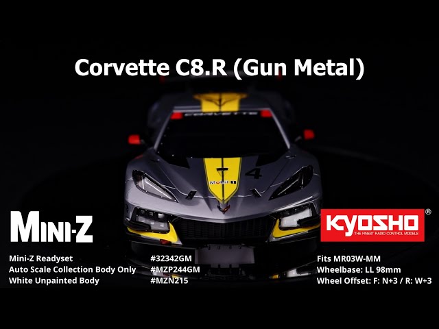 KYOSHO MINI-Z RWD CHEVROLET® CORVETTE® C8.R Gunmetal - YouTube