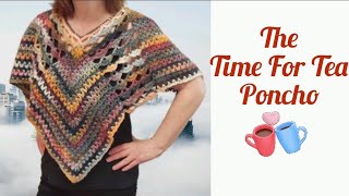 How to Crochet Easy Shell / V Stitch Raglan Poncho Tutorial | The