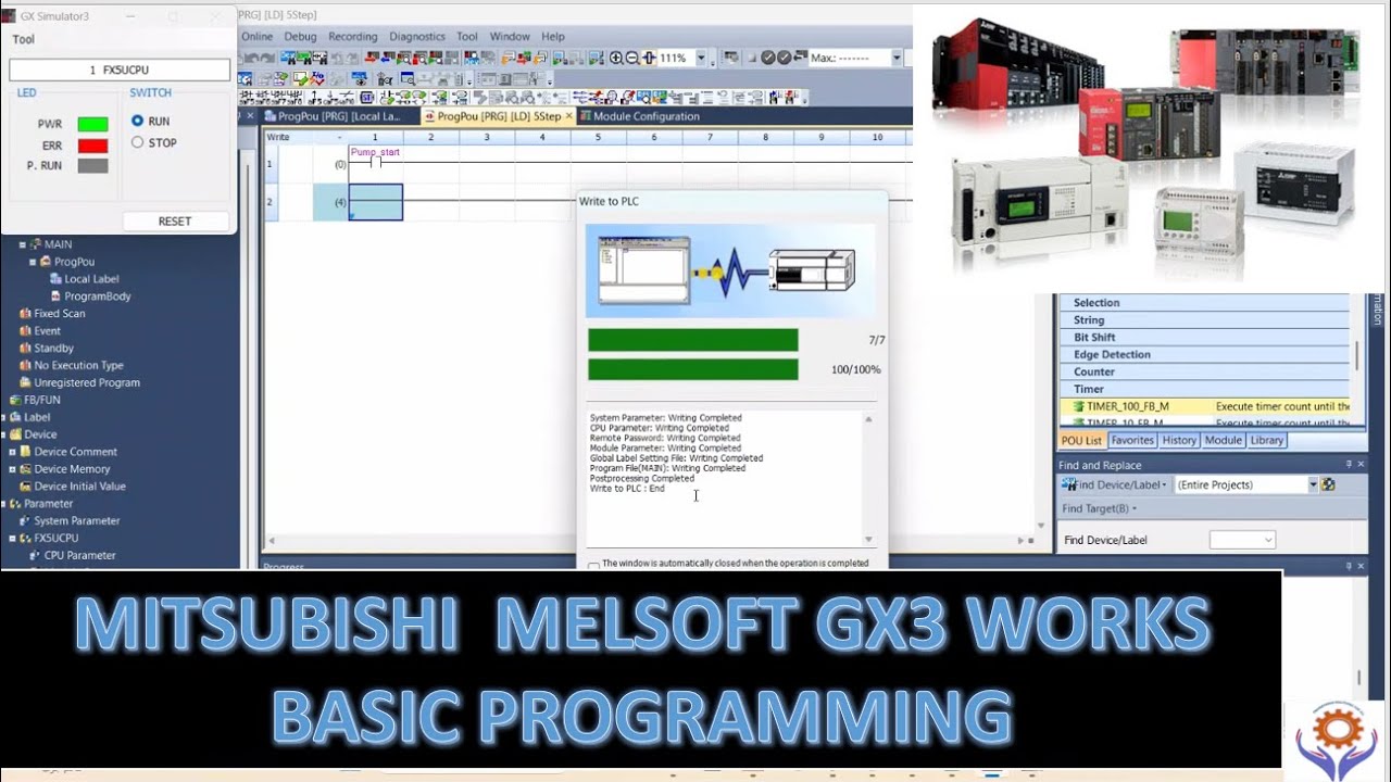 Getting Started with Mitsubishi MELSOFT GX WORKS3 | GX WORKS3