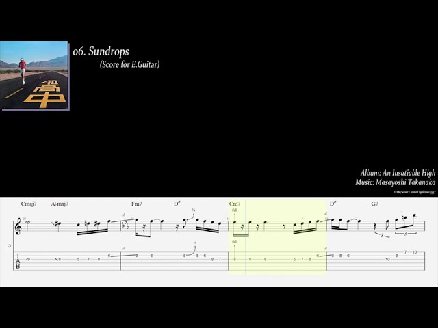 高中正義【Masayoshi Takanaka】06. Sundrops【Guitar TAB】 - YouTube