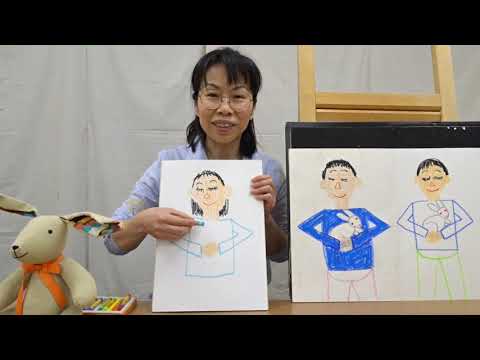 小学校受験クラス『うさぎを抱っこしている絵』（アトリエ・ミオス