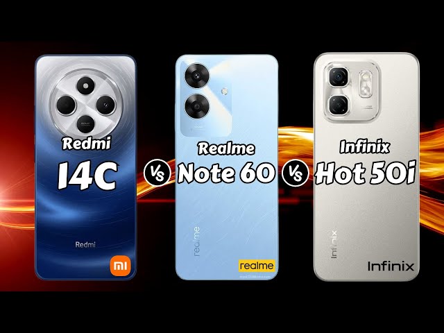 Redmi 14C vs Realme Note 60 vs Infinix Hot 50i - YouTube