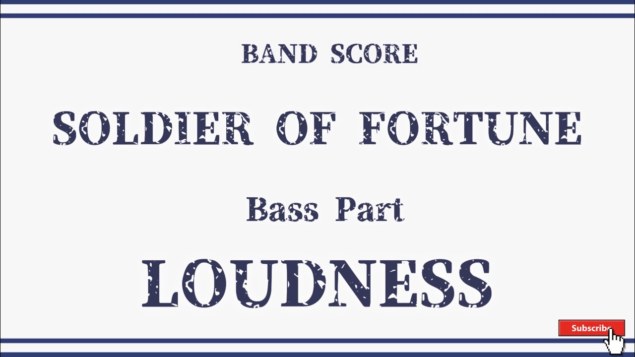 LOUDNESS】バンドスコア『SOLDIER OF FORTUNE』 BASS TAB - YouTube