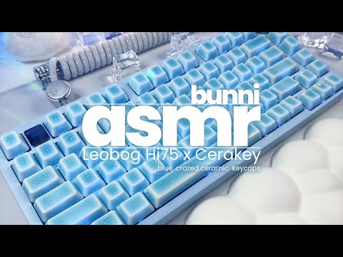 Icy ASMR | Hi75 x Cerakey Blue Crazed Ceramic Keycaps #soundtest