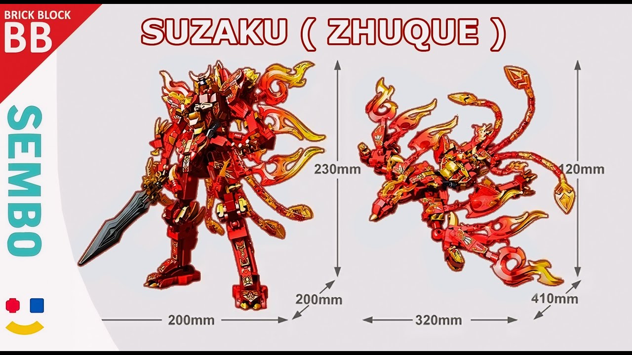 Sembo 103332 Vermilion Bird Suzaku Zhuque 4 Gods ⚡️ How to make