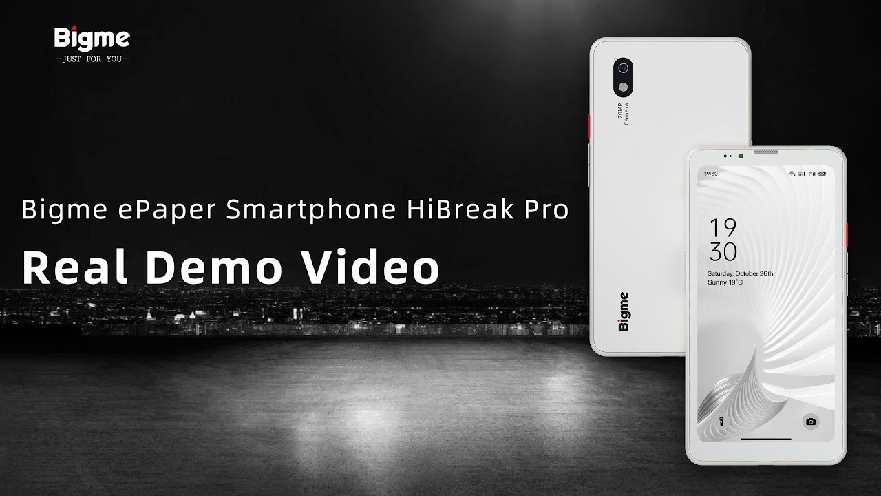 Bigme ePaper スマートフォン Hibreak Pro (Android 14 OS 搭載) - 黒