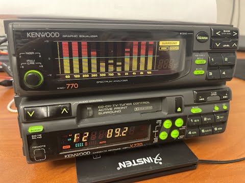 Kenwood KRC-X770 + KGC-770, vintage car cassette deck with digital