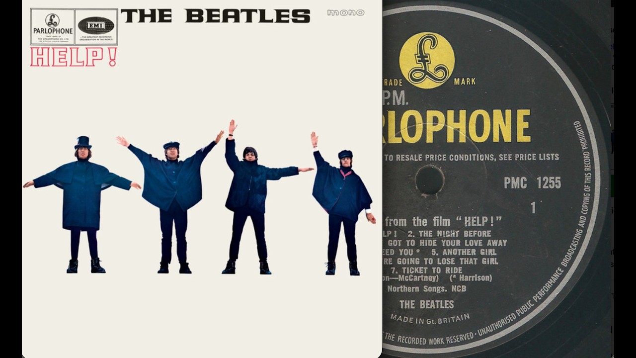 Beatles - 1st UK press - Help - Mono - side 1 - YouTube