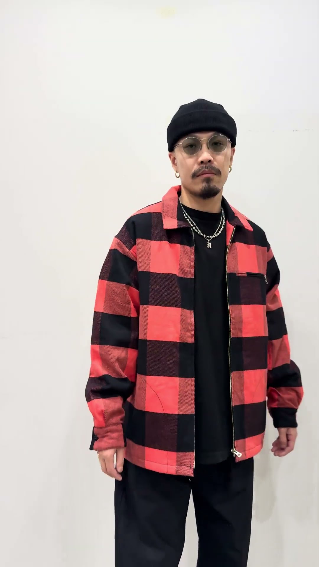 2025.10.24】CHALLENGER / LINING ZIP UP SHIRT -Orange × Black