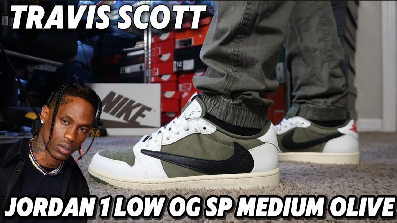 Nike Jordan 1 low Travis Scott SP OG Medium Olive Unboxing