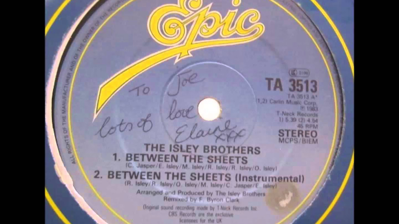 THE ISLEY BROTHERS - BETWEEN THE SHEETS - YouTube