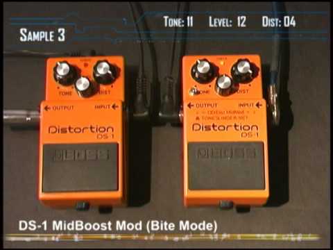 BOSS DS-1 MidBoost Mod Demo - YouTube