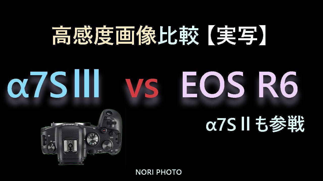 高感度画像比較 実写 SONY α7SⅢ α7SⅡ Canon EOS R6 - YouTube