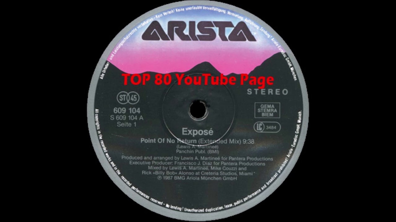 Exposé - Point Of No Return (Extended Mix) - YouTube