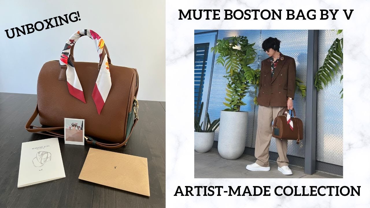 MUTE BOSTON BAG UNBOXING | ARTIST MADE COLLECTION BY BTS V - YouTube