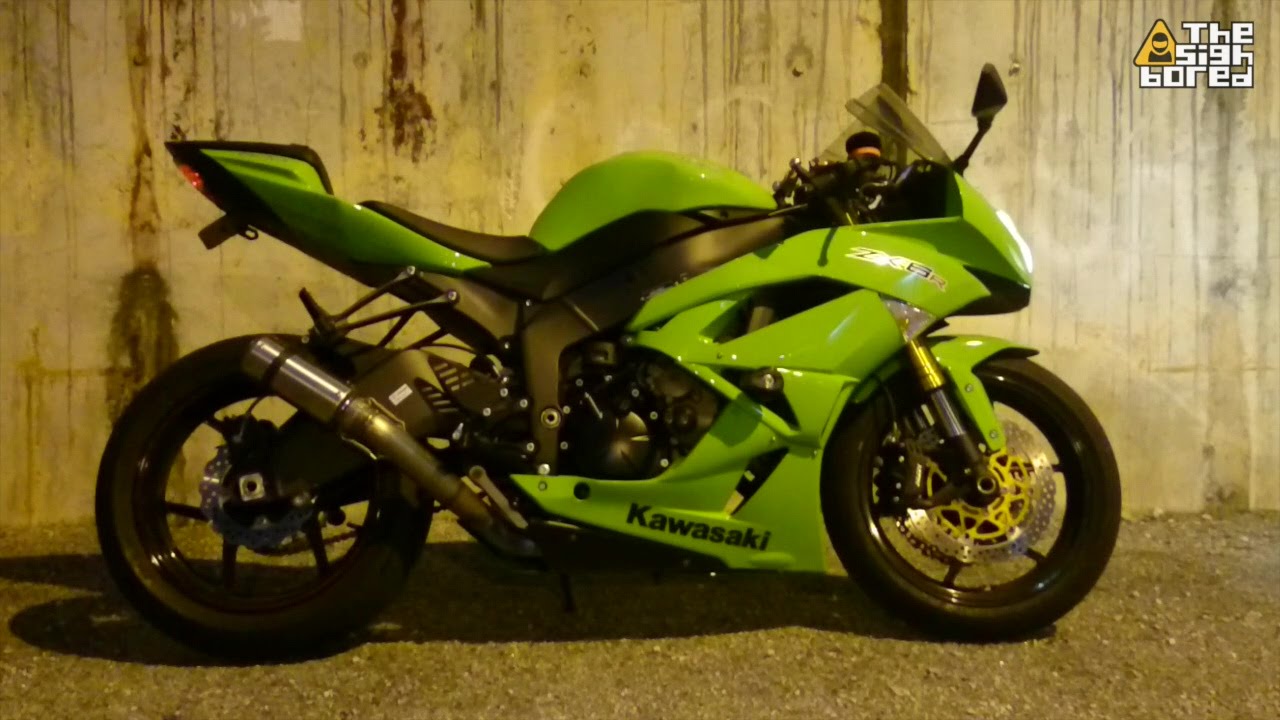 Kawasaki Ninja ZX-6R SC Project CRT titanium exhaust - YouTube