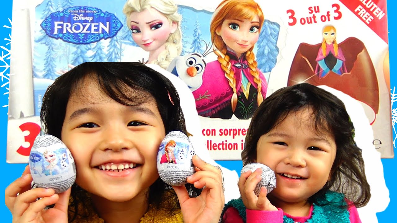 アナと雪の女王 海外チョコエッグ Opening Frozen Surprise Eggs