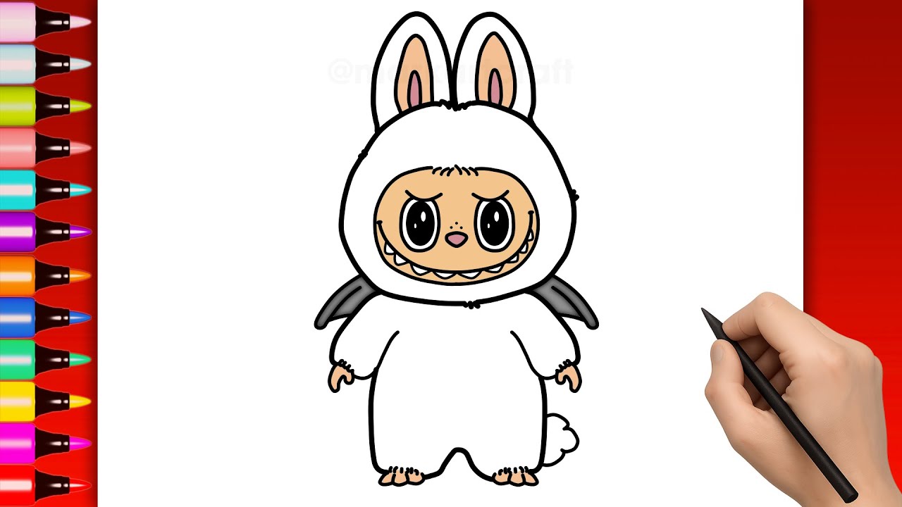 How to Draw Zimomo - The Monsters - Labubu [4K] - YouTube