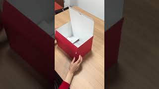 ケースN式 赤 263×190×125:化粧箱net【紙箱/小箱/ギフト箱】