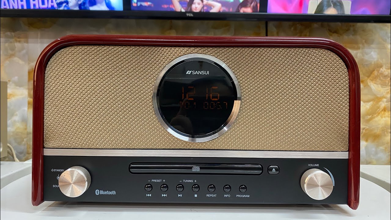 Sansui SMS-800BT Kết nối Bluetooth, CD, FM, USB, AUX - YouTube