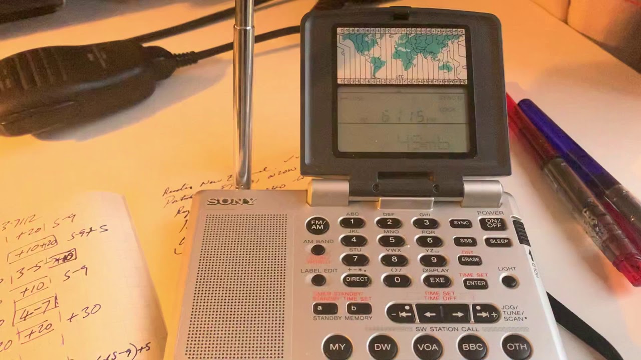 The diminutive Sony ICF-SW07 and a longwire: Radio New Zealand