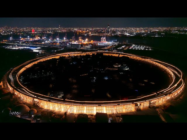 大屋根リング】初の全周ライトアップ／[The Grand Ring] First full