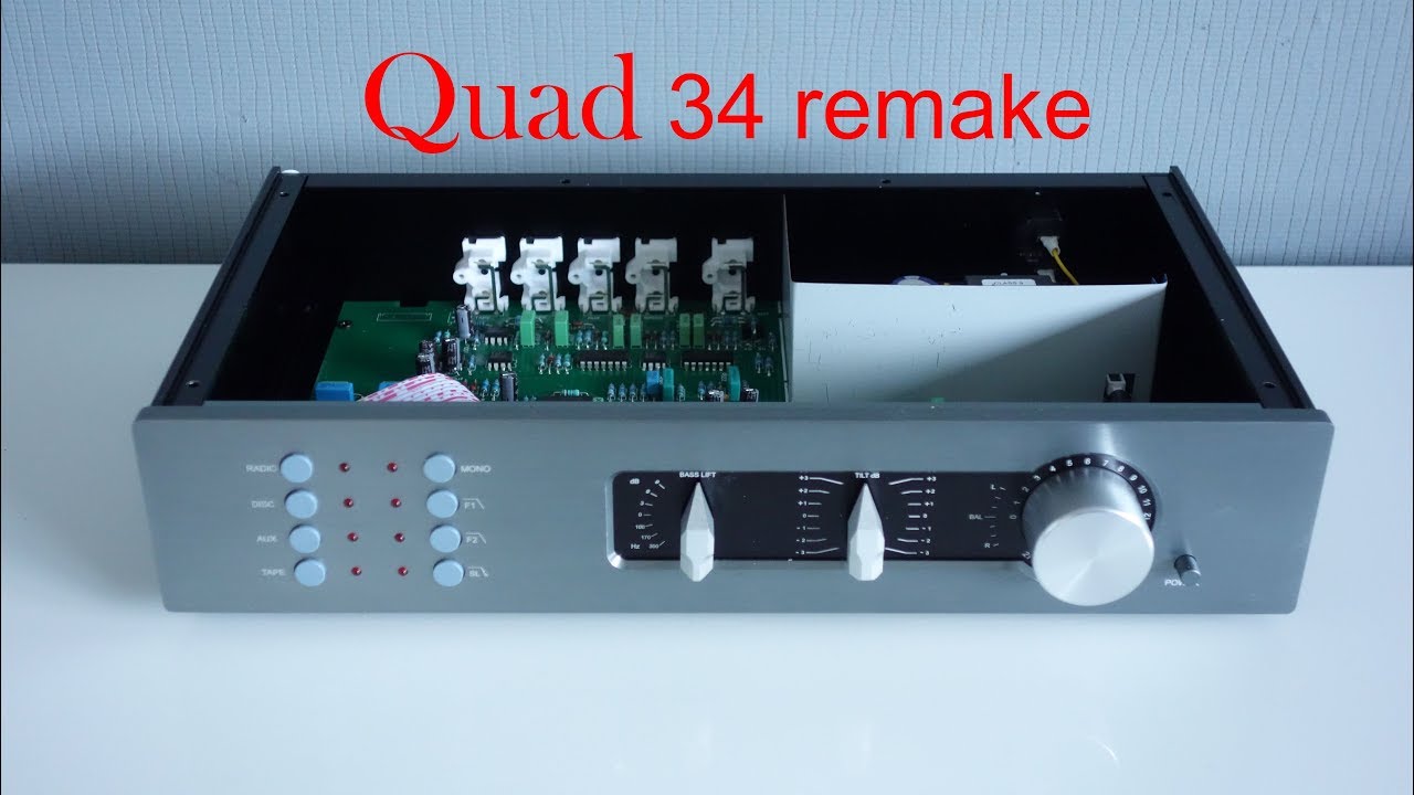 Quad 34 look-a-like pre amp - YouTube