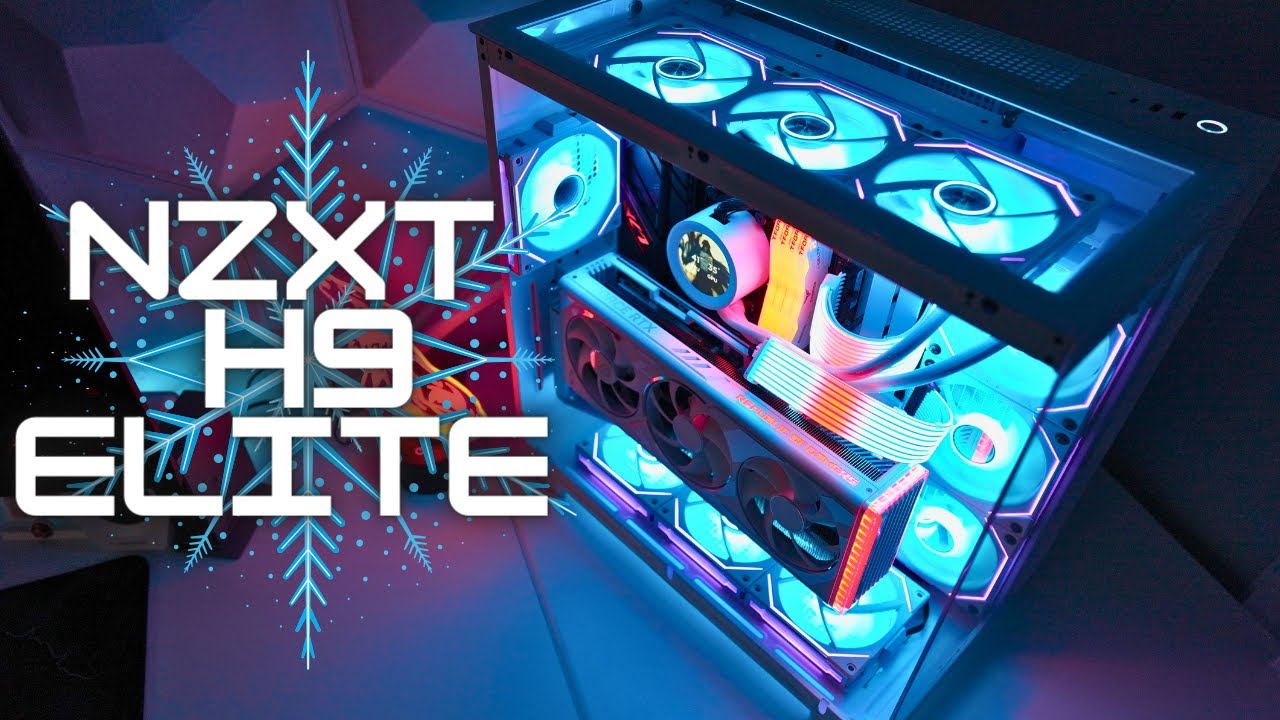 NZXT H9 Elite White Build Update : Vertical GPU Mount, AIO Side
