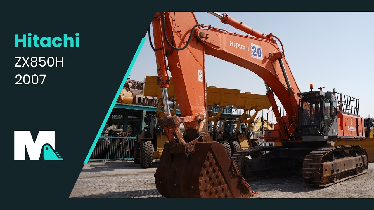 Hitachi ZX850H Large Crawler Excavator | 2007 - YouTube