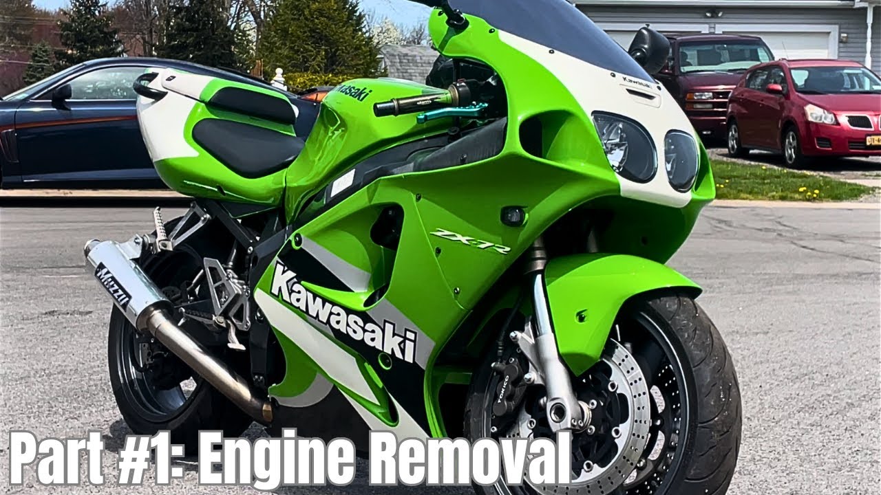 PART #1 | HOW TO REMOVE A KAWASAKI ZX7R ENGINE - YouTube