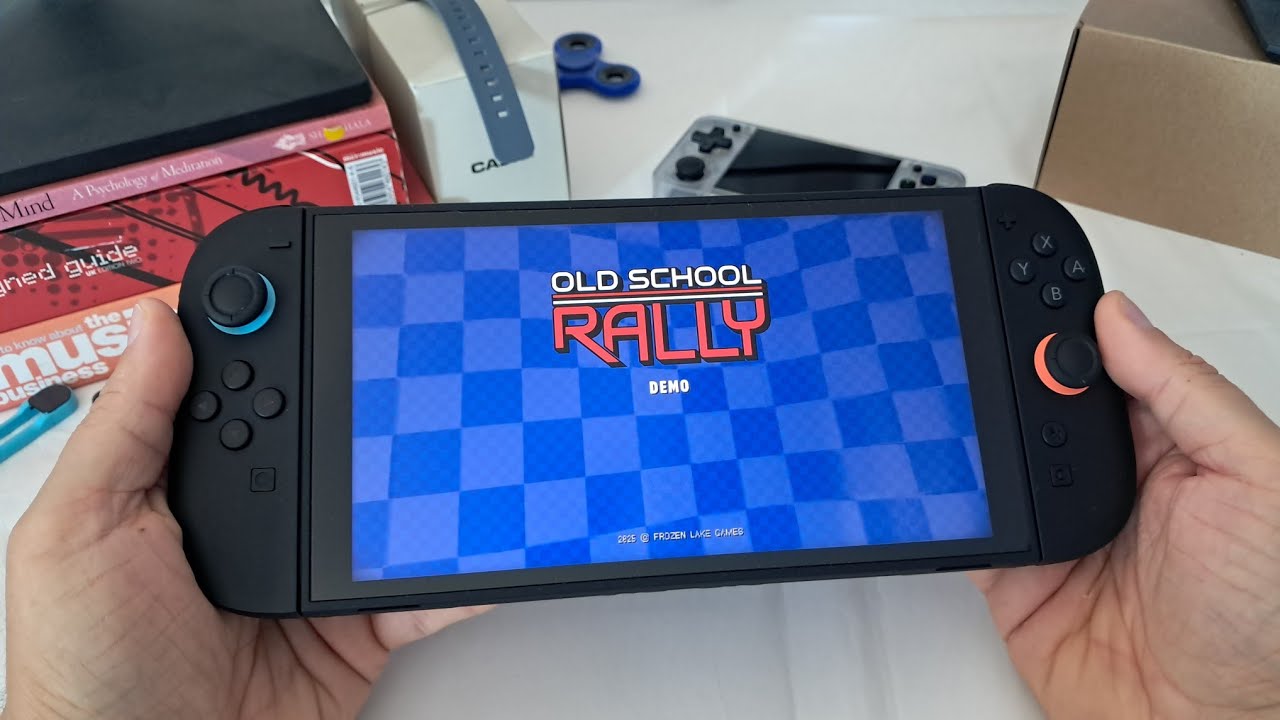 Old School Rally Nintendo Switch 2 Handheld Gameplay & First