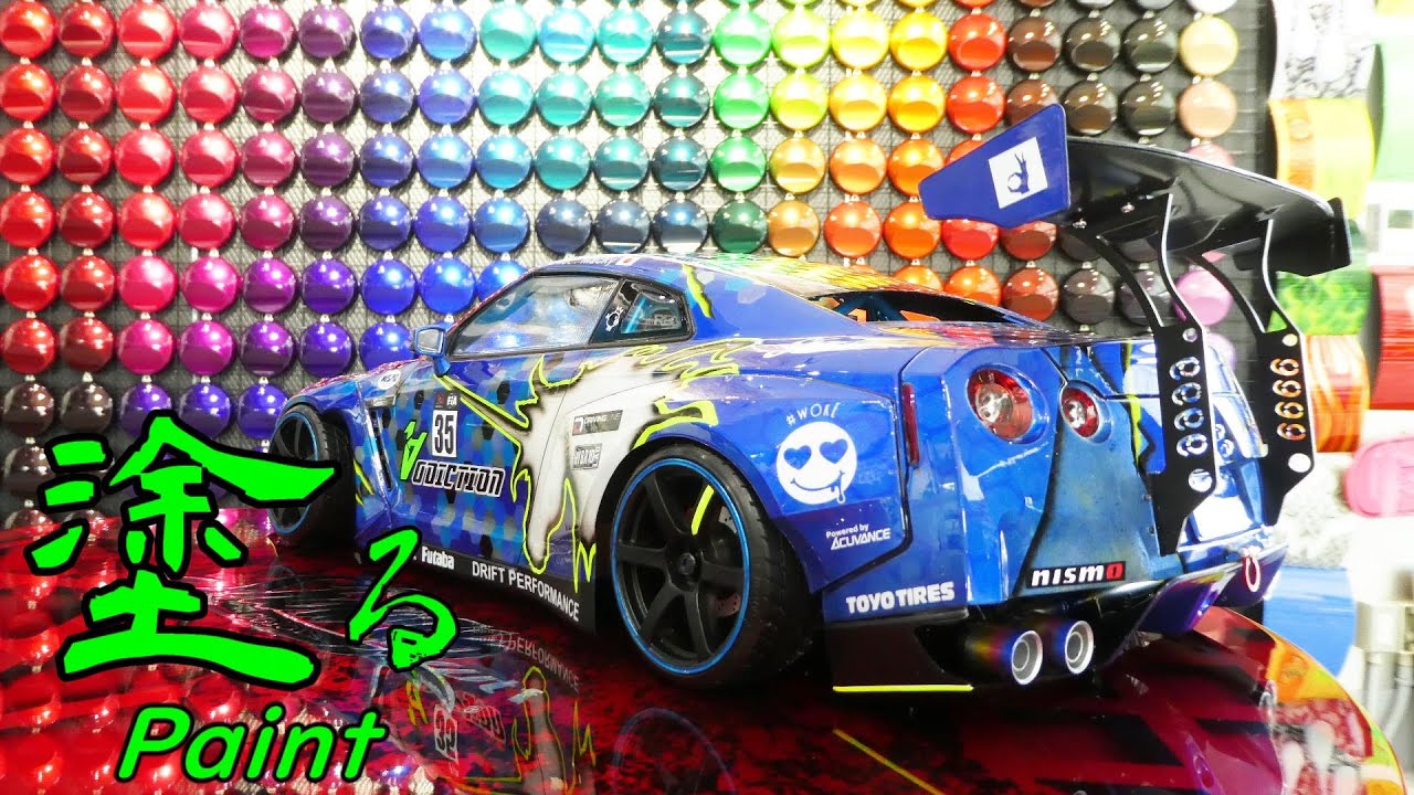 R35GTR PANDEM 制作記6 Rroduction record 塗装 - YouTube