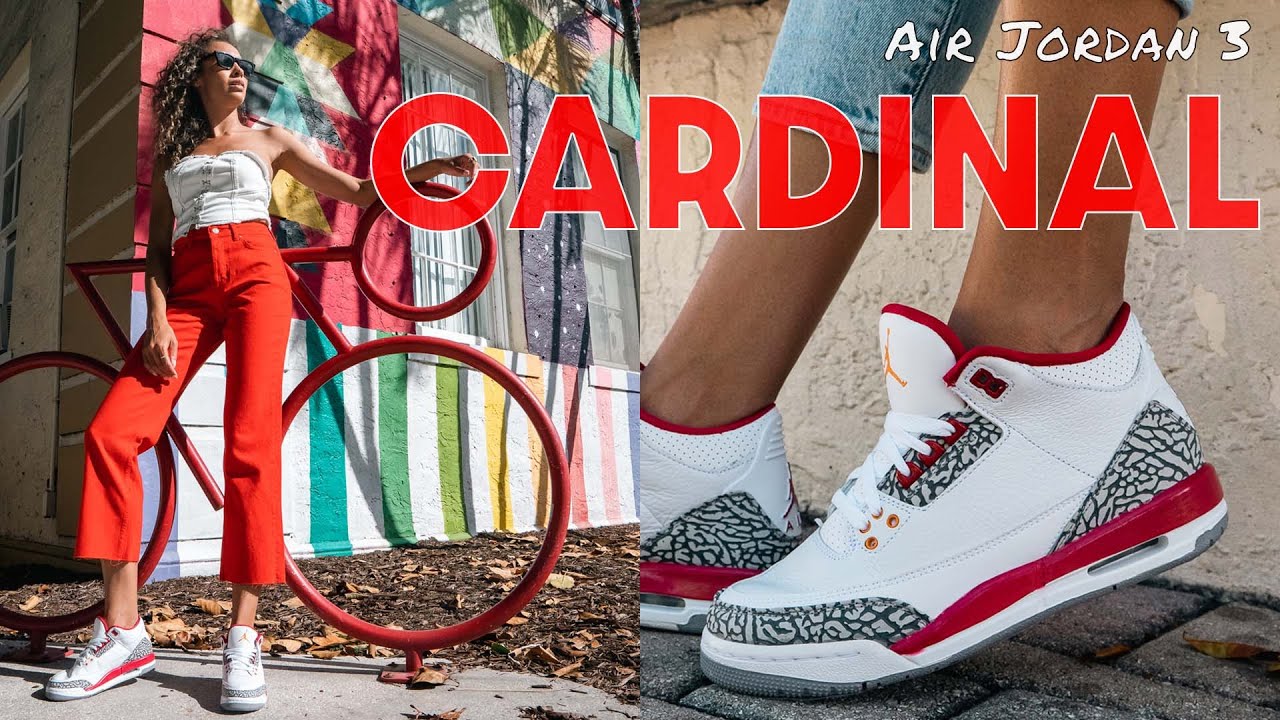 AIR JORDAN 3 CARDINAL RED REVIEW and HOW TO STYLE - YouTube