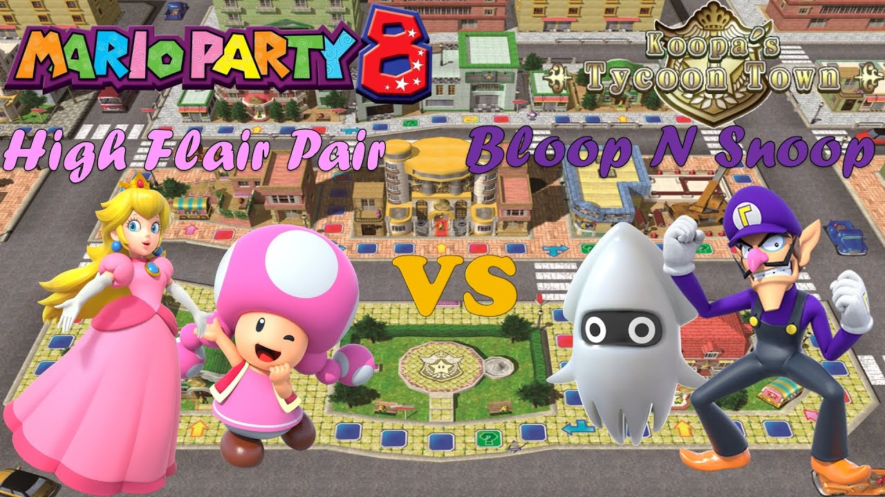 Mario Party 8 - Peach & Toadette vs Waluigi & Blooper - Koopa's