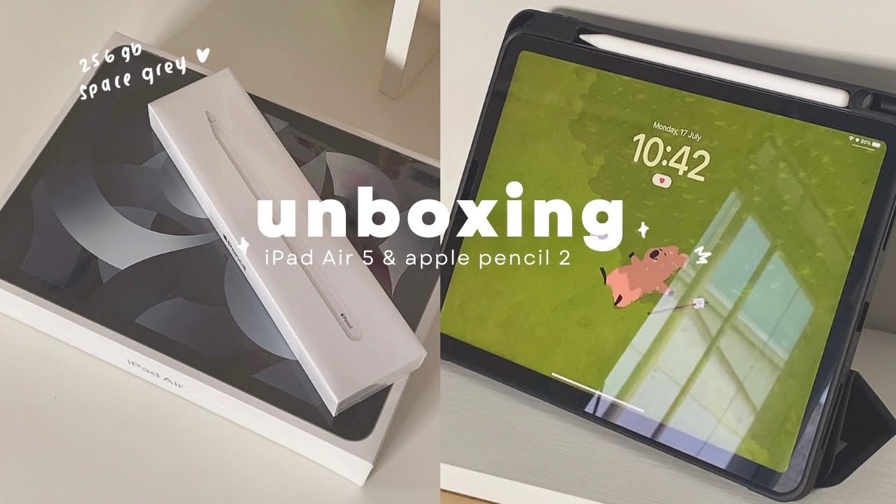  iPad Air 5 unboxing: 256gb space grey with Apple Pencil 2 +