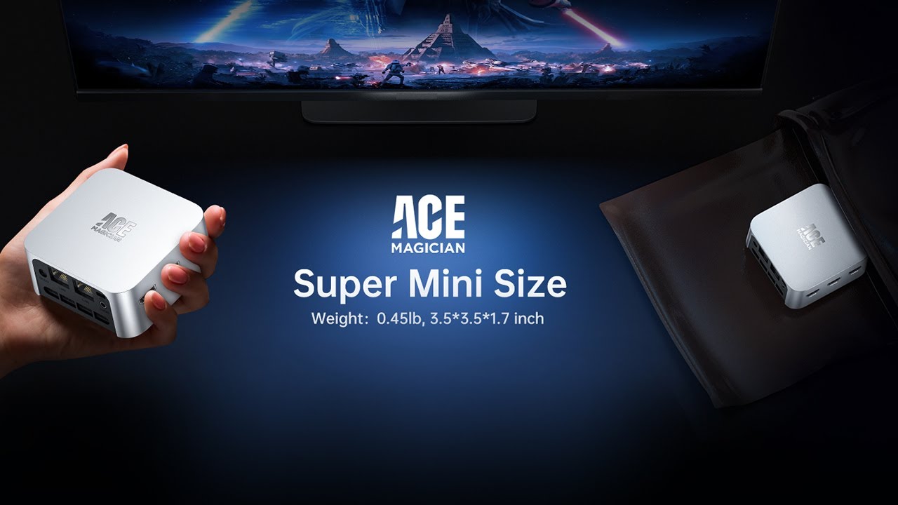 Beautiful ACEMAGICIAN Mini PC T8 Plus with Intel N100, 16GB LPDDR5