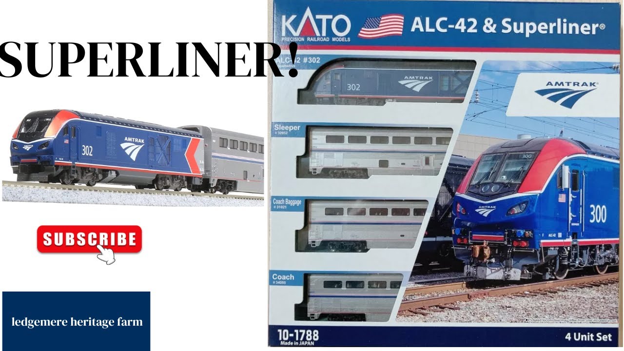 Unboxing & testing The Kato N-Scale ALC-42 & Superloiner Train Set