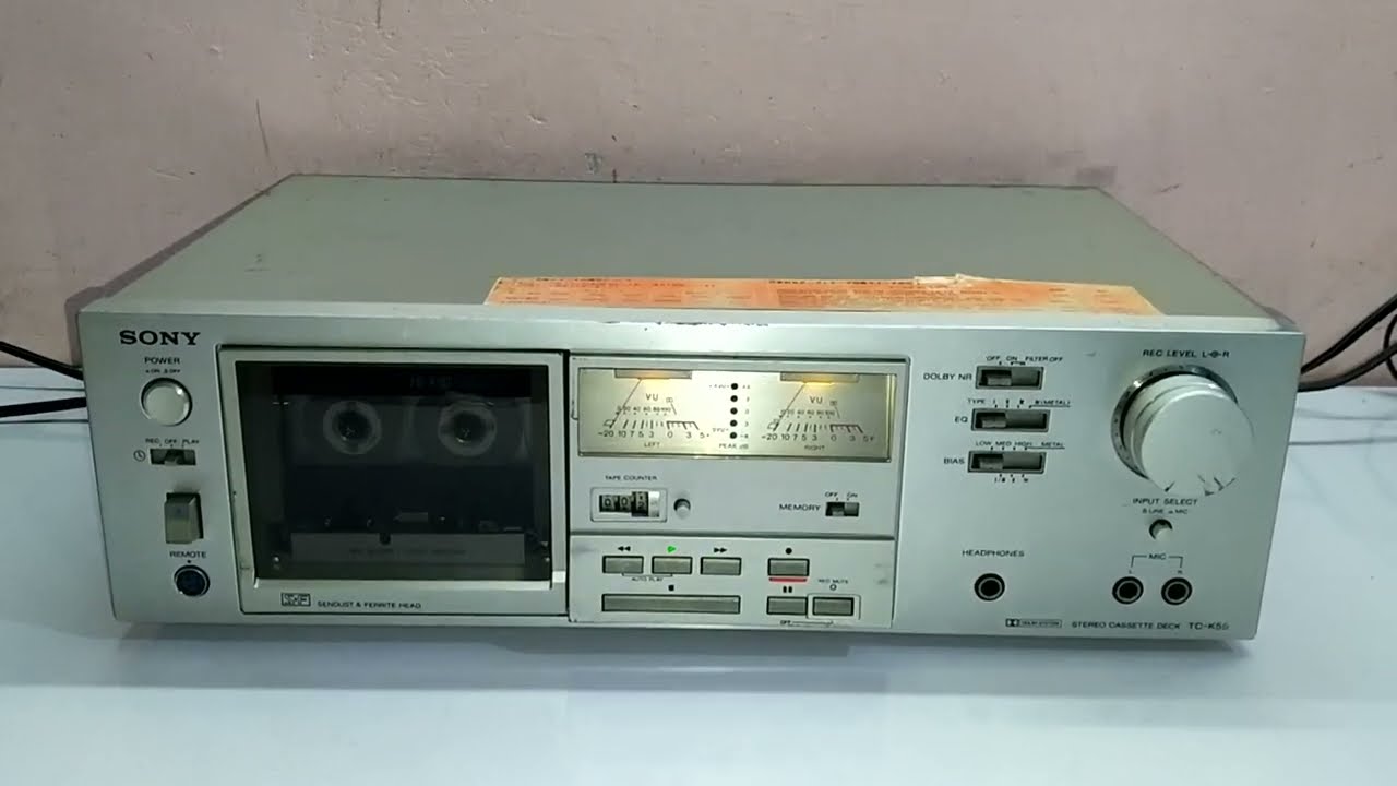 Sony TC-K55 stereo 2head cassette deck - YouTube
