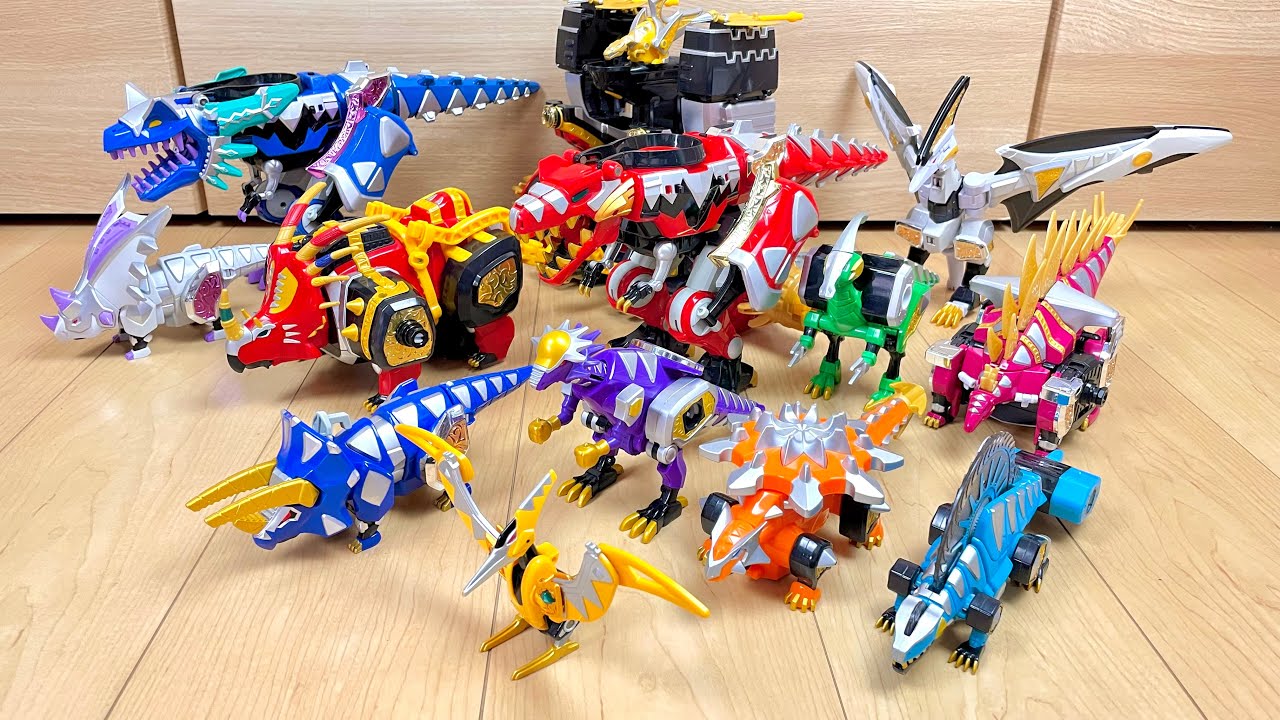 PowerRangers Dino Thunder All megazord】アバレンジャーの全DXロボで