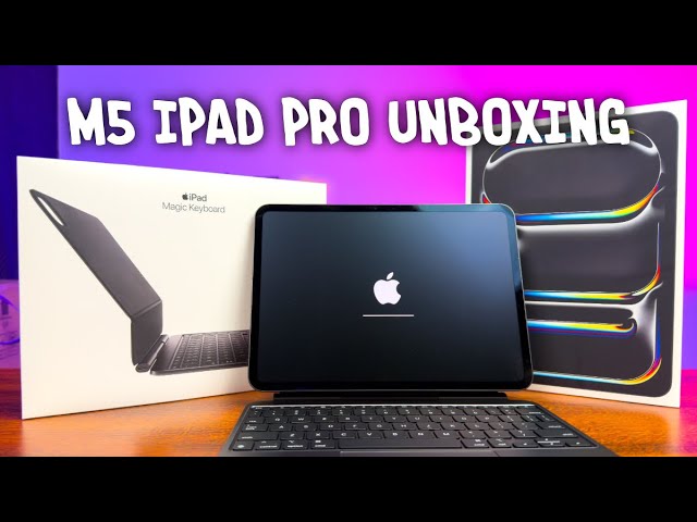 M5 Apple 11 Inch iPad Pro Unboxing With Magic Keyboard - YouTube