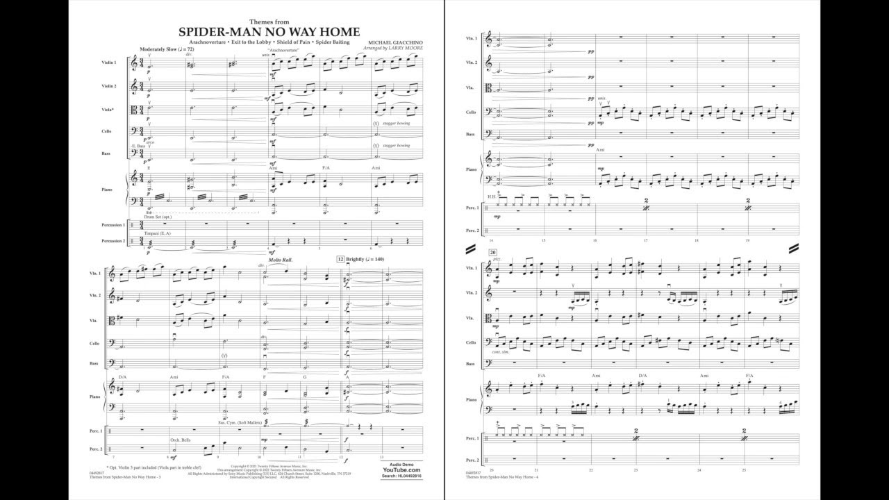 値下げしました】マーチング楽譜 テーマ・フロム・スパイダーマン