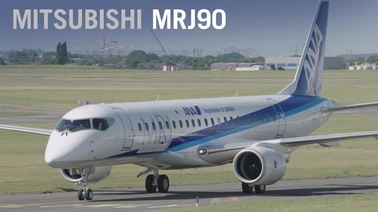 Mitsubishi's MRJ90 Airliner Makes Public Debut Paris Air Show 2017