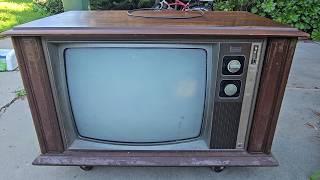 1974 Zenith ChromaColor 25DC56 Color Console Television Repair Bad