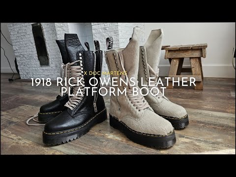 1918 RICK OWENS X DOCS: Leather Platform Boots - YouTube