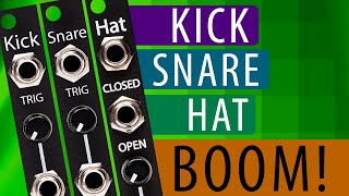 2HP Kick Eurorack Kick Drum Module - Black | Sweetwater