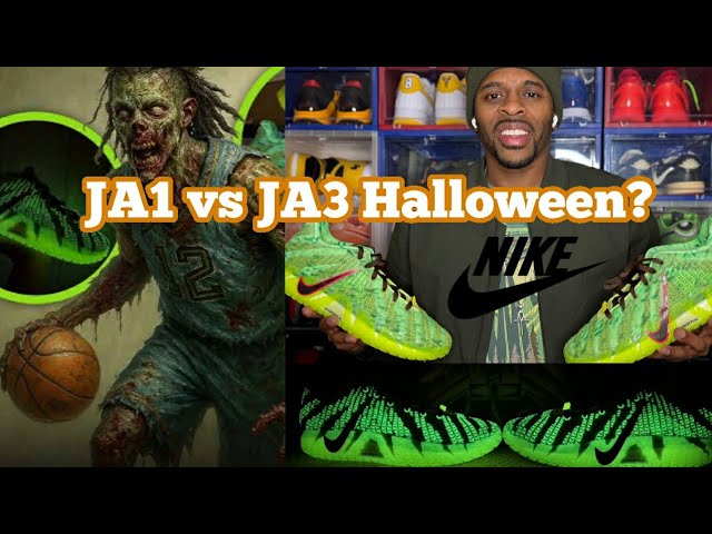 Nike Ja 3 Spooky Season Review and Lace Swap - YouTube