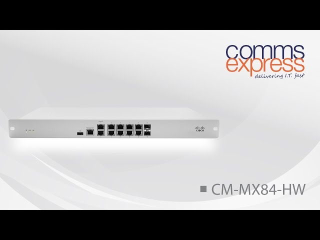 Cisco Meraki MX84-HW Cloud Managed Security Appliances - YouTube